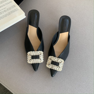 Sandalias con Hebilla de Strass Cuadrada - Diseño Elegante para Mujer - Image 6