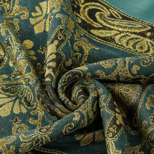 Pañoleta Bohemia Estampado Anacardo con Flecos - Image 4