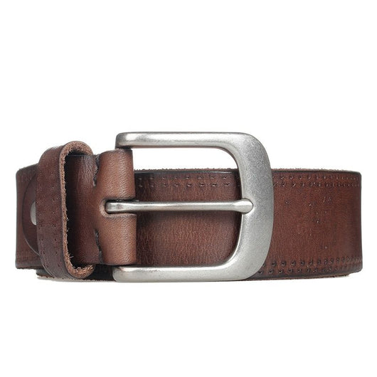 Cinturón de Cuero Curtido Vegetal Premium Unisex con Hebilla de Aleación - Image 7
