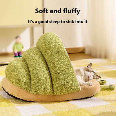Cama Térmica Semicerrada para Gatos - Nido Acogedor tipo Caracol - Image 2