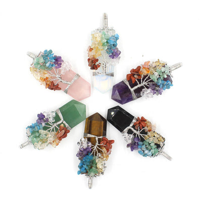 Collar con Colgante Árbol de la Vida en Cristal Hexagonal - Image 12
