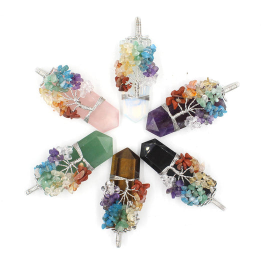 Collar con Colgante Árbol de la Vida en Cristal Hexagonal - Image 12