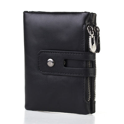 Billetera de Cuero Encerado para Hombre con Doble Cierre y Protección Antirrobo - Image 18