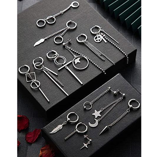 Aretes de Cadena Acero Inoxidable Minimalista