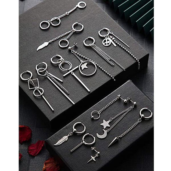 Aretes de Cadena Acero Inoxidable Minimalista