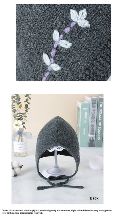 Gorro Tejido con Orejeras Bordadas a Mano - Protección Antiviento - Image 12