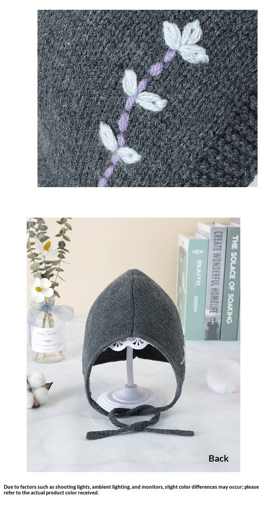 Gorro Tejido con Orejeras Bordadas a Mano - Protección Antiviento - Image 12