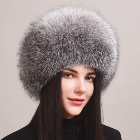Gorro de Cuero Genuino Étnico para Invierno con Protección de Orejas