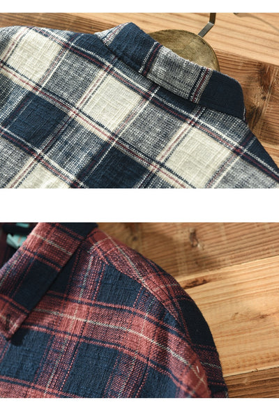 Camisa Casual de Cuadros para Hombre - Manga Larga Primavera Otoño - Image 13