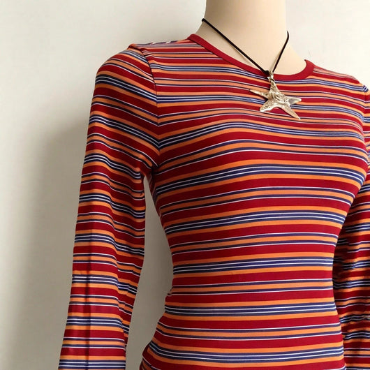 Blusa Rayada Multicolor para Primavera y Otoño - Image 4