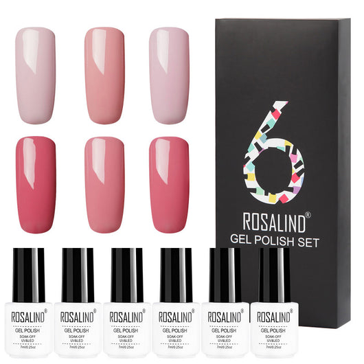 Set de 6 Esmaltes de Gel en Colores Sólidos - Caja Regalo Manicura Profesional - Image 8