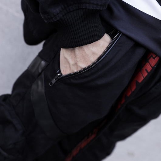 Pantalones de Trabajo Casual Hip Hop Four Seasons con Bolsillos y Cierre Velcro - Corte Holgado Coreano para Hombre - Image 6