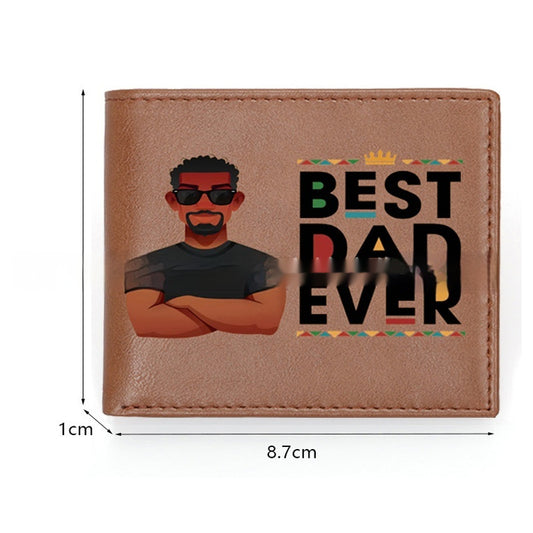 Billetera de Cuero Personalizada para Papá - Diseño Retro Europeo Ultraligera - Image 2