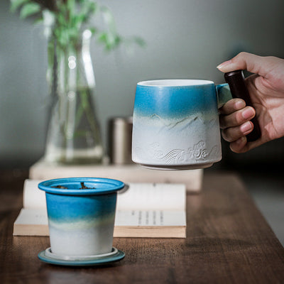 Taza Infusora con Filtro Separador de Té y Tapa - Image 8