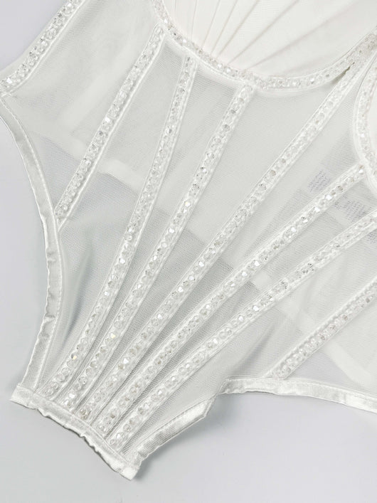 Sostén de Malla Transparente con Piedras y Varillas - Diseño Atrevido para Usar Fuera - Image 26