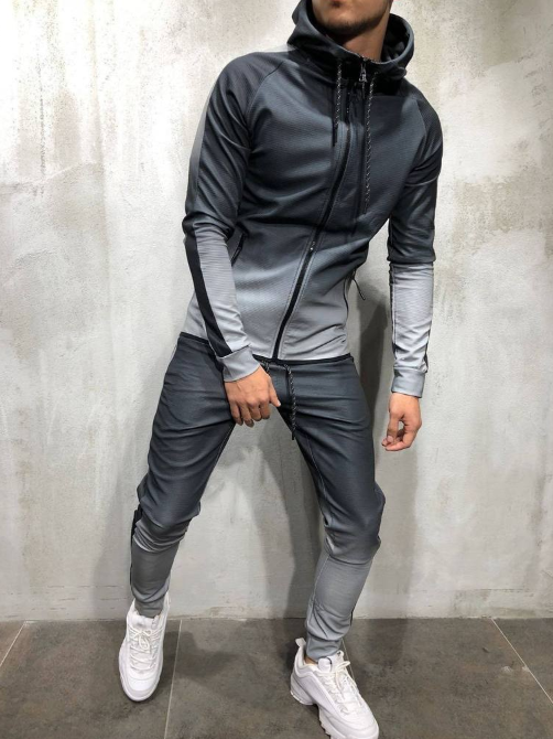 Sudadera con Capucha Degradada para Hombre - Hoodie Streetwear con Rayas Laterales - Image 4
