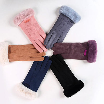 Guantes de Invierno para Conducir con Pelaje - Pantalla Táctil, Impermeables y Cálidos