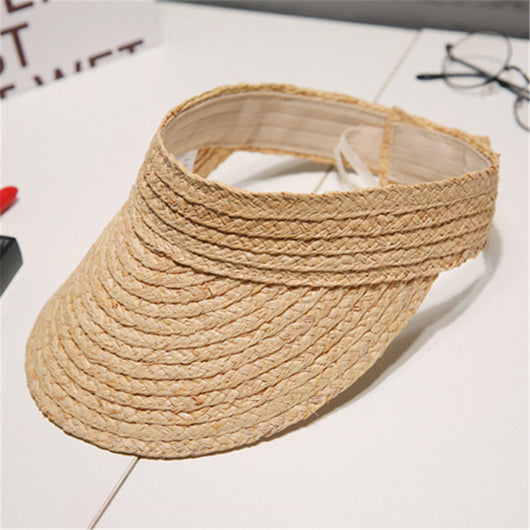 Visera Tejida a Mano en Rafia Natural para Mujer - Protección Solar Estival - Image 5