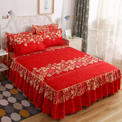 Juego de Cama Coreano Acolchado de Tres Piezas - Image 14
