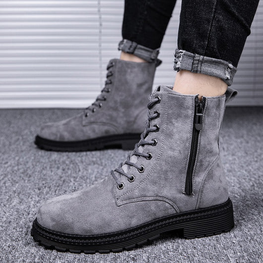 Botas Martin de Cuero para Hombre - Estilo Británico Otoñal - Image 16