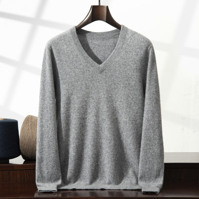 Suéter Minimalista Cuello en V para Hombre - Image 8