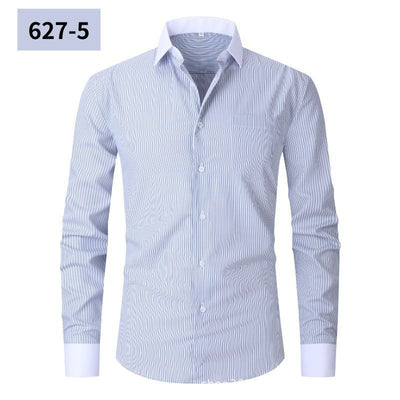 Camisa Rayada de Verano para Hombre Talla Grande - Image 6
