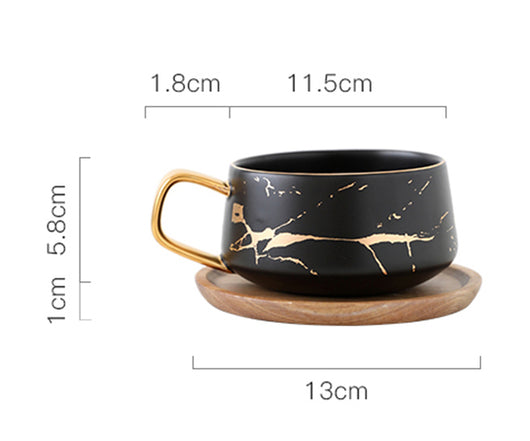 Taza de cerámica con acabado dorado - Image 7