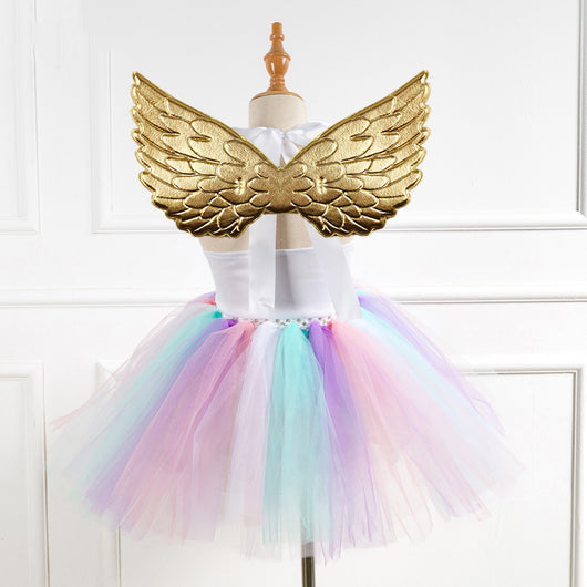 Vestido Infantil de Lentejuelas y Malla Hecho a Mano - Image 3