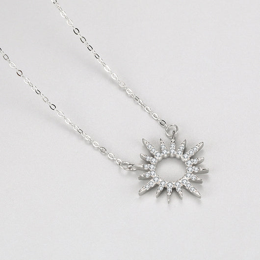 Collar de Plata 925 Girasol con Diamantes Completos - Image 7