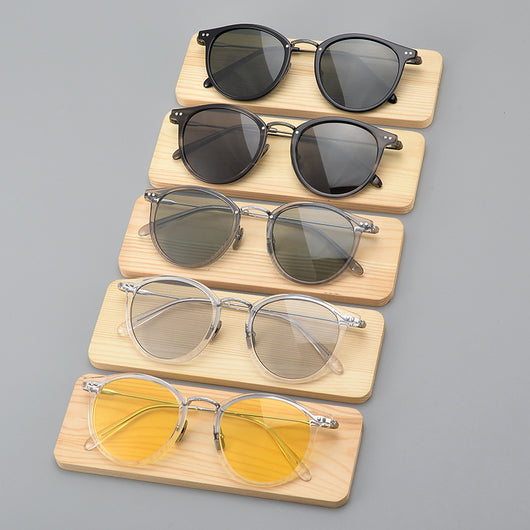 Gafas de sol polarizadas de titanio puro para hombre - Artesanales japonesas doradas - Image 27