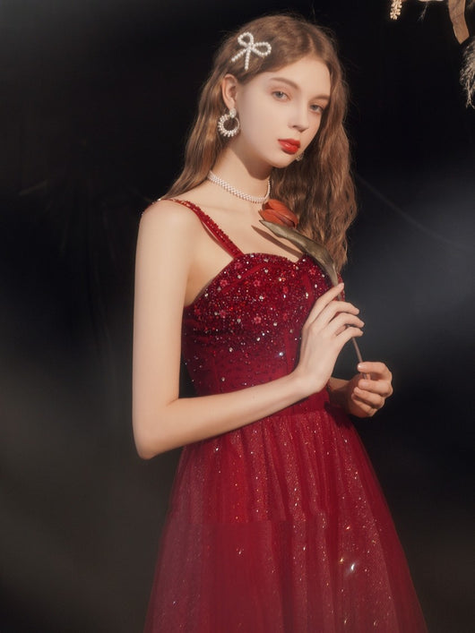 Vestido Rojo de Ceremonia para Niña - Diseño Elegante - Image 3