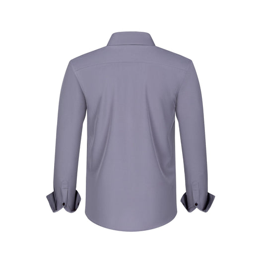 Camisa Hombre Estiramiento Cuádruple con Lunares y Bloques de Color - Image 23