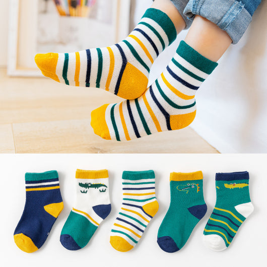 Calcetines Infantiles de Algodón Peinado con Diseños de Caricaturas - Image 20