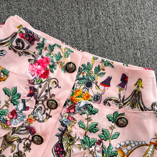 Conjunto de Blusa con Volantes y Falda Talle Alto - Image 13