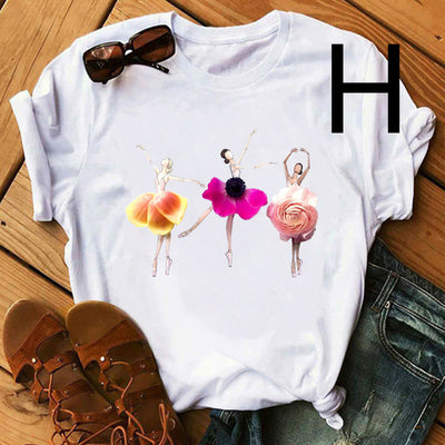 Falda Floral de Ballet Personalizada para Niña y Mujer - Manga Corta - Image 29