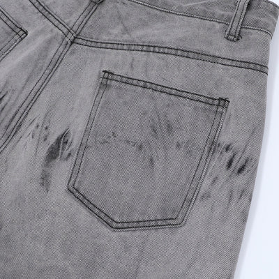 Conjunto de Camisa y Shorts Denim Retro Desgastado para Verano - Image 19