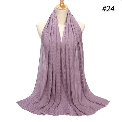 Pañuelo Gasa Plisado con Perlas de Moda - Image 26