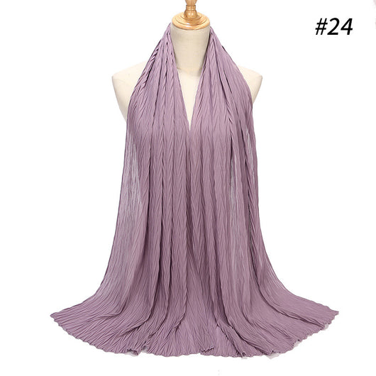 Pañuelo Gasa Plisado con Perlas de Moda - Image 26
