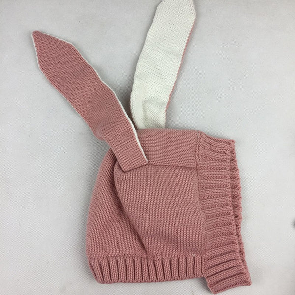 Gorro Tejido para Bebé con Orejas de Conejo Adorable
