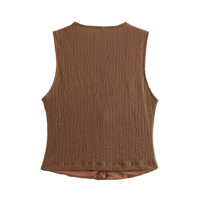 Conjunto Texturizado: Chaleco y Pantalón Recto - Image 35