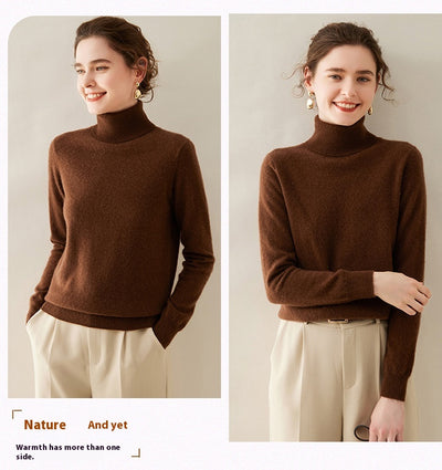 Suéter Cuello Alto de Cachemira Pura para Mujer - Image 20
