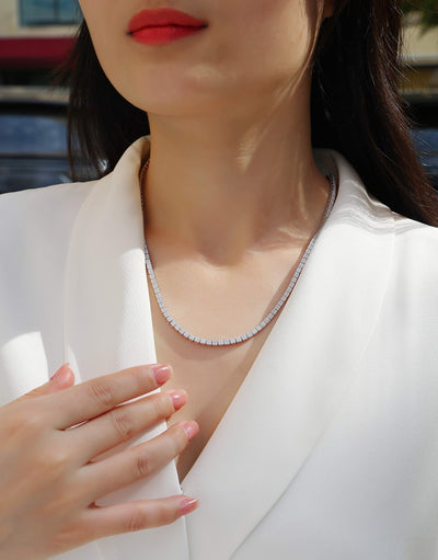Collar Colgante Lujo Invierno - Plata S925 Baño Platino con Moissanita Premium - Image 12
