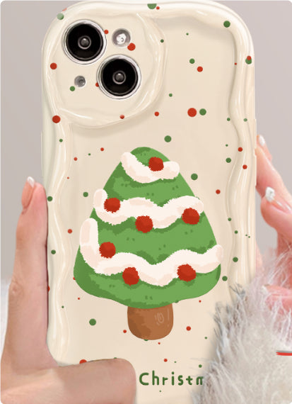 Funda para Teléfono con Soporte y Diseño Navideño de Puntos Coloridos - Image 5