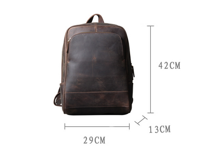 Mochila de Cuero Genuino Estilo Retro para Hombre - Image 6