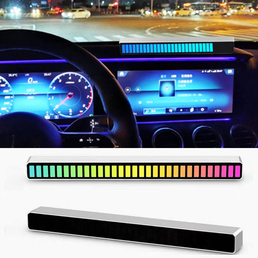 Luz Ambiental RGB Sincronizada con Música para Auto y Hogar con Control por Voz