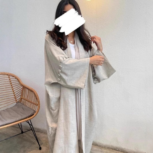 Cardigan Robe Turco de Algodón Suave