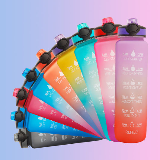 Botella Deportiva 1L Tritan con Marcador de Tiempo - Botella Motivacional Hermética para Fitness y Ciclismo - Image 3
