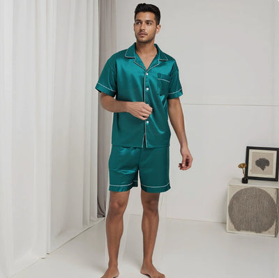 Pijama Hombre Cuello Solapa Talla Grande Cómodo y Transpirable - Image 9