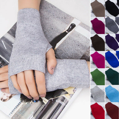 Guantes sin dedos de lana para estudiantes, escritura y oficina