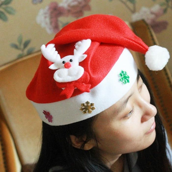 Gorro Navideño Luminoso con Apliques de Dibujos Animados